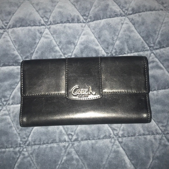 Coach Handbags - Coach Black Leather Wallet